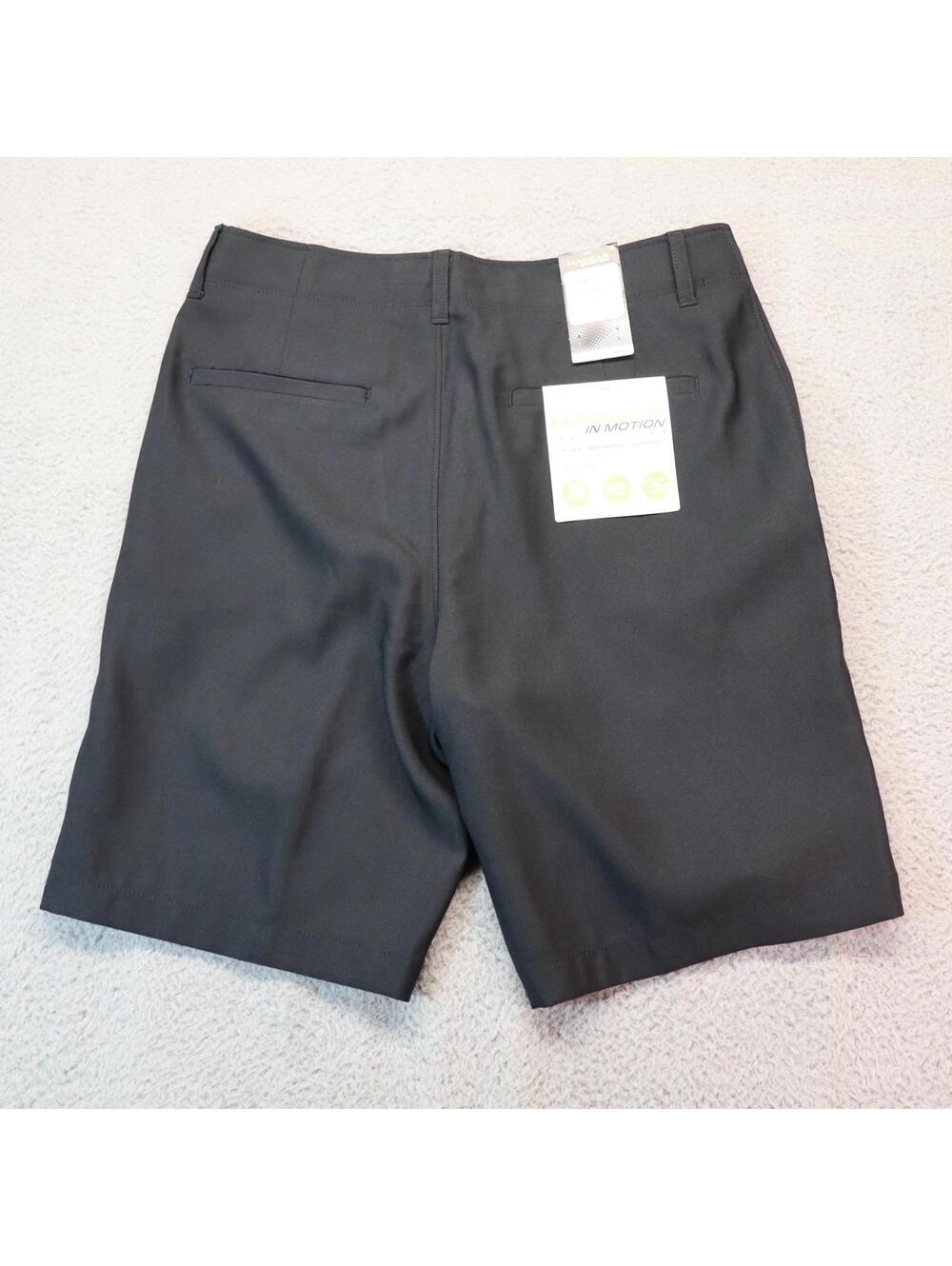 Haggar In Motion Shorts Men 32W New Black Performance Light